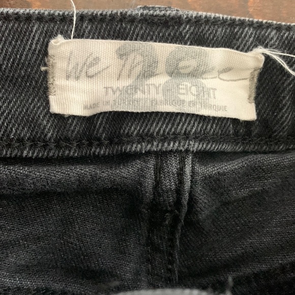 EUC Free People We The Free Black Denim Distressed Jeans Size 28 S 6 - Picture 3 of 3